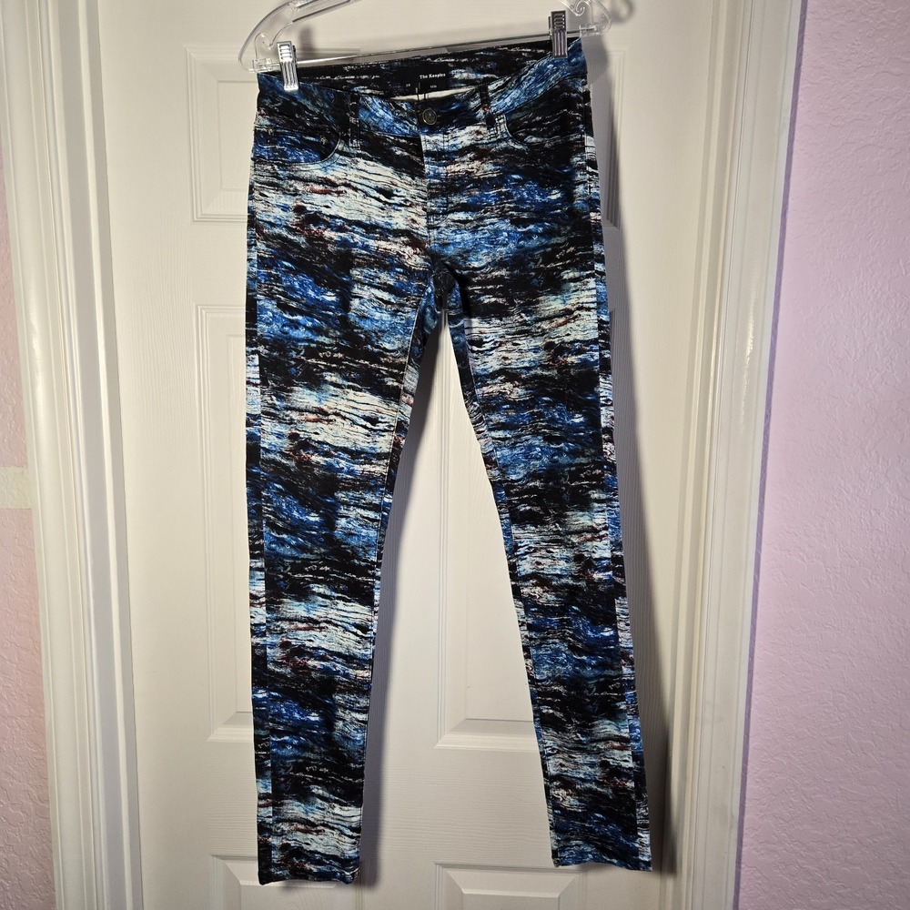 The Kooples Blue‎ Marble Print Skinny Jeans Women's Size 28  Low Rise